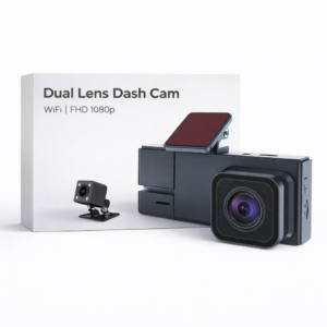 Dual Lens Blackbox DVR – Full HD Bilkamera fram & bak
